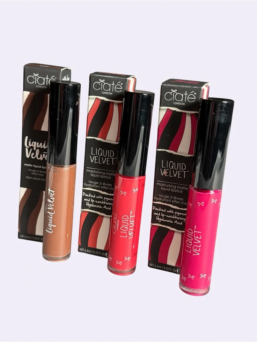 Ciaté Liquid Velvet Moisturising Matte Liquid Lipstick - Pink, Red, Nude